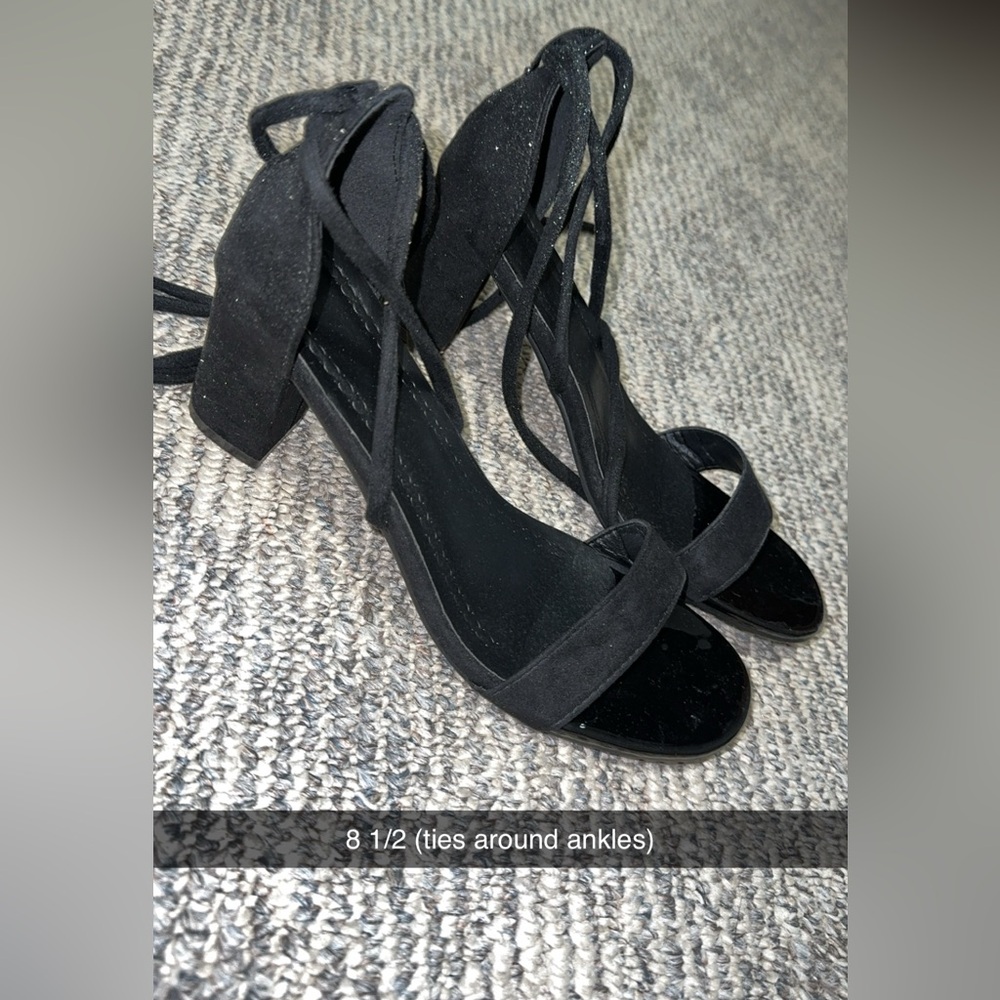 Black High Heels (tie around ankle)